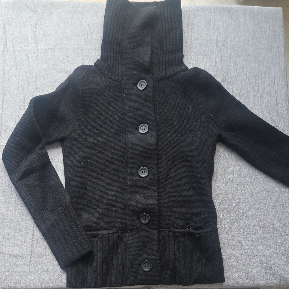 J. Crew Classic Black Wool Knit